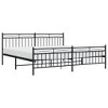 vidaXL Metal Bed Frame with Headboard and FootboardBlack 76 in.x79.9 in. King - 3 of 4