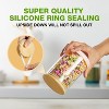 4-Pack 17oz Airtight Glass Jars with Bamboo Lids & Spoons for Oats & Dry Food - 3 of 4