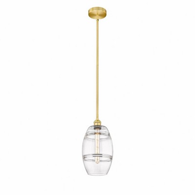Vaz - 1 Light Stem Hung Mini Pendant In Industrial Style-9.38 Inches Tall and 8 Inches Wide