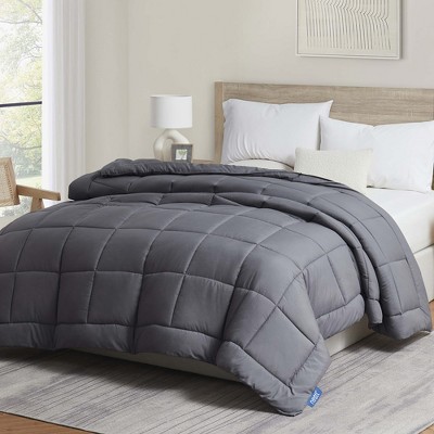 Gray Twin Microfiber All-Season Duvet for Adults