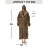 Inhand Oversized Wearable Blanket Hoodie, Long Hooded Blanket for Girls, Cozy Flannel Sweatshirt Blanket with Giant Pocket and Zipper - 3 of 4