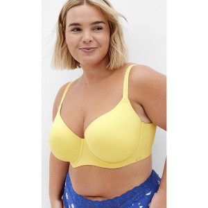 Women's Plus Size Smooth & Chic Cotton T-Shirt Bra - lemonade | CITY CHIC - 1 of 4