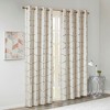 VYNXARIA 50*84" Total Blackout Metallic Print Grommet Top Curtain Panel,Ivory+Gold(Only 1 Pc Panel),Ivory+Gold - 2 of 4