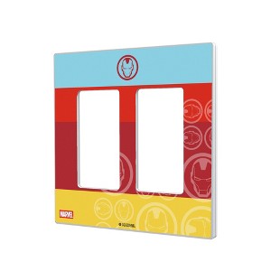 Marvel Avengers Sigil Hidden-Screw Light Switch Plate for Double Rocker - 1 of 4