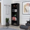 71in Contemporary Wood Bookcase with 5 Fixed Shelves and Closed Back Panel for Home Office or Living Room Storage-3irtyhousy - 3 of 4