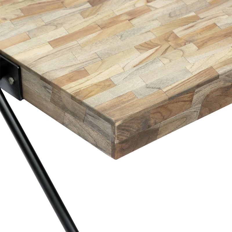 Gurley Handcrafted Modern Industrial Mango Wood Coffee Table Gray/Black - Christopher Knight Home, 6 of 9