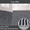 Modern Rug Runners for Hallways, Abstract Kitchen Runner Rugs Non Slip Bath Runner, Rainbow Washable Runners Rug - 4 of 4