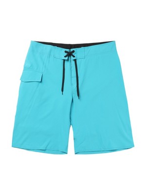 TATT 21 Men's Casual Solid Color Elastic Waist Drawstring Beach Swimwear Shorts