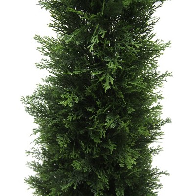 Winterfest 4' Green Potted Cedar Topiary Tree - UV Resistant