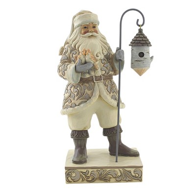 Jim Shore 10.0" Sweet Holiday Home Santa Woodland Birdhouse  -  Decorative Figurines