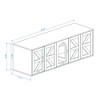 GlasFlength Decorative Storage Cabinet 2 Cat Litter Box Enclosure, Free Standing Home Organizer, for Living Room, White, 59.05"*17.71"*18.89" - 3 of 4