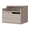 NicBex 13 inch Floating Nightstand with Drawer,Modern Side Table with Open shelf and Free Pull Design,Bedside Table for Bedroom,Living Room - 2 of 4
