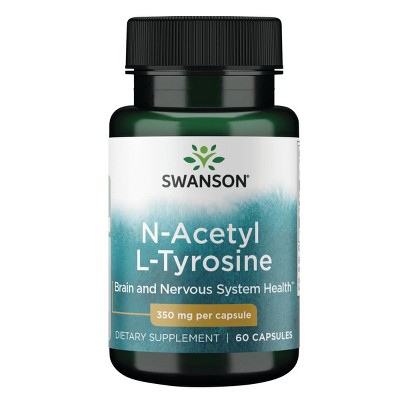 Swanson Dietary Supplements N-Acetyl L-Tyrosine 350 mg 60 Caps.