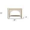 HomeRoots 56" Natural Solid Wood Distressed Console Table With Shelf - 3 of 4