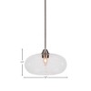 Toltec Lighting Paramount 1 - Light Pendant in  Brushed Nickel with 13" Clear Bubble Shade - 2 of 2