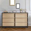 Modern Double Dresser Organizer with Large Storage, Wooden Chest of Drawers - 2 of 4