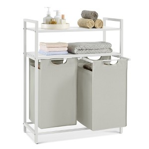VASAGLE Laundry Hamper, Laundry Basket, Laundry Sorter with 2 Pull-Out and Removable Bags - 1 of 4