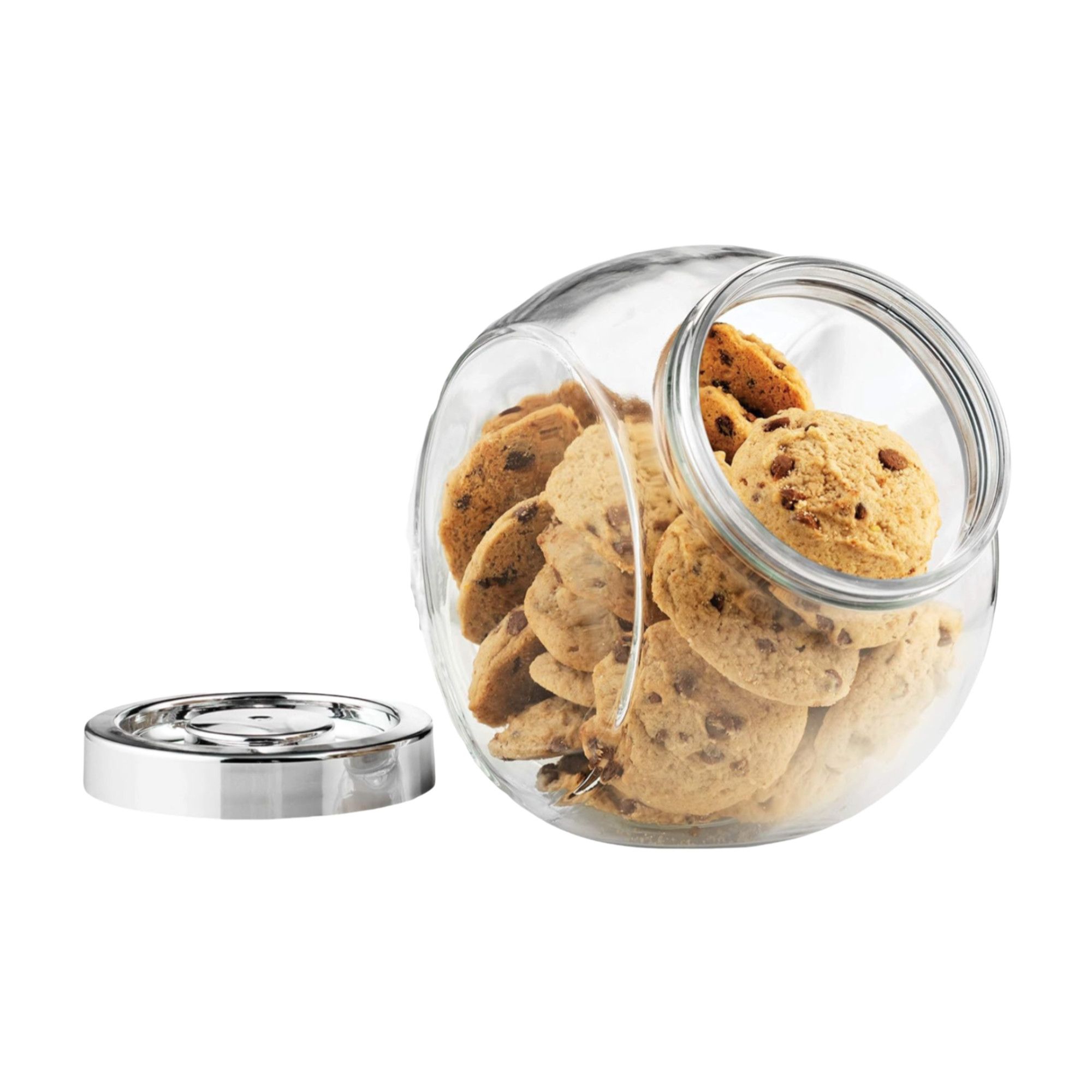 Bormioli Rocco 75.5oz Pandora Glass Candy Jar - Airtight Storage Container Metal Lid, Pantry Organizer