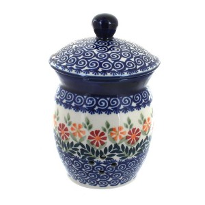 Blue Rose Polish Pottery P078 Manufaktura Garlic Keeper - 1 of 2