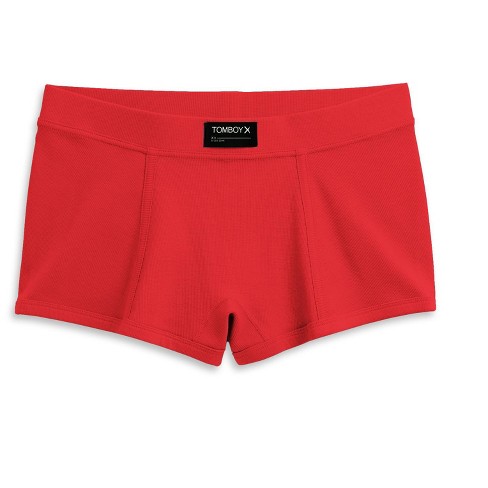 Tomboyx Boy Short Underwear, Organic Cotton Rib Stretch Comfortable Boxer  Briefs (xs-6x) Fiery Red Xxx Large : Target