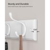 Set of 2 Wall-Mounted Coat Rack, Hook Rack, 8 Dual Metal Hooks, for Coats, Bags, Keys, in The Entryway, Bedroom, Living Room, White - 4 of 4