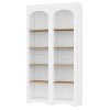 TOAOTBNBO Freeestanding Bookshelves with 10 Cube Storage Cabinet, Classical Bookcase for Magazines, Vintage Display Book Shelf for Living Room, White - 2 of 4