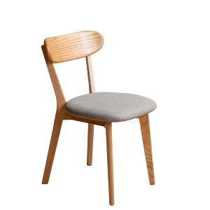 PAGED Wooden Dining Chairs Upholstered Dining Room Chairs Kitchen Chairs with Curved Backrest for Dining Room, Kitchen - 1 of 4