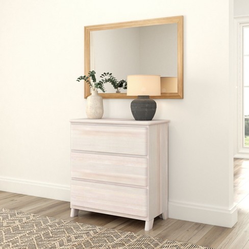 Plank+beam Modern Farmhouse 3 Drawer Dresser, White Wash : Target