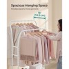 SONGMICS Clothes Rack Clothing Rack with Shelves Double Rod Clothes Rack with 6 Hooks Clothes Storage and Display for Living Room Bedroom - 4 of 4