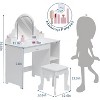 GustoWave 2 in 1 Kids Vanity Table & Stool with Mirror and Makeup Palyset - 2 of 4