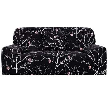 PiccoCasa Printed Sofa Cover Stretch Couch Cover Slipcovers Furniture  + One Pillow Cover for 1 2 3 4 Cushion Couch