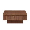 PAGED Square Coffee Table, Modern Side Table with Wood Veneer Tabletop, Compact Center Table for Living Room, Bedroom - 3 of 4