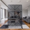 Grungis 76" H×48" W Freestanding Privacy Fence with Geometric Linen Pattern,Outdoor Privacy Screen for Balcony,Patio,Garden - 4 of 4