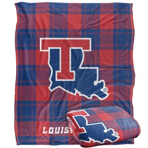 Louisiana Tech University Campus Plaid Spirit Silky Touch Super Soft Throw Blanket 50x60 - 1 of 4
