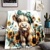Cartoon Cute Cow Print Flannel Throw Blanket - All Seasons, Christmas Gift. - 2 of 4