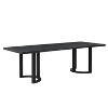 95"L Dining Table for 8, Classic Farmhouse Style Solid Wood Rectangle Kitchen Tables, Black - HABITRIO - 4 of 4
