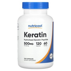 Nutricost Keratin, 500 mg , 120 Capsules (250 mg per Capsule) - 1 of 2