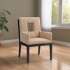 Meridian Furniture,Gwendolyn Linen Textured Fabric Dining Arm Chair - 2 of 4