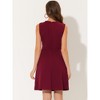 INSPIRE CHIC Women's Work Round Neck Sleeveless Fit and Flare Dresses - 4 of 4