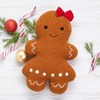 The Lakeside Collection Christmas Shaped Accent Pillows - Gingerbread Woman - 2 of 4