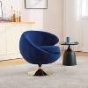 NicBex Velvet Swivel Barrel Accent Chair,Upholstered Swivel Living Room Chairs with Curved Backrest,Cozy Armchair,Accent Chairs for Living Room - 2 of 4