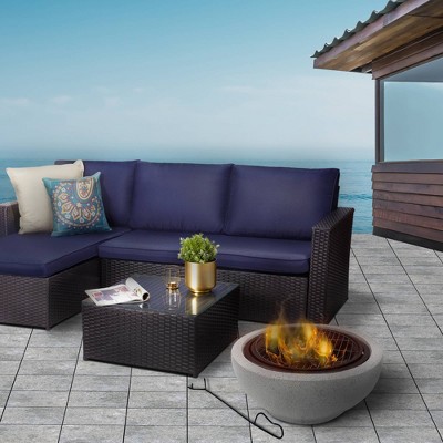 Contemporary Wood Burning Fire Pit - Peaktop