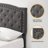 Full Bed Frame with Adjustable Headboard, Platform Bed Frame with Button-Tufted Headboard - 4 of 4