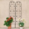 MOEPISY 2 Pack Metal Garden Trellis 86.7 inch x 19.7 inch Black - 3 of 4