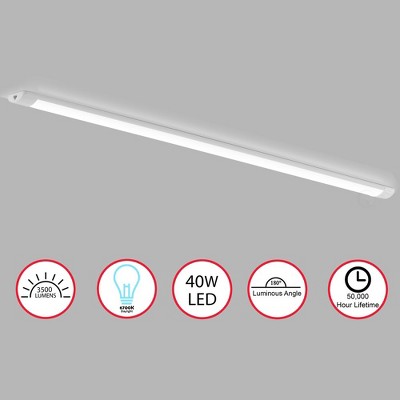 Slim Rectangular White LED Under Cabinet Light Bar