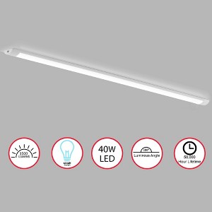 Quickway Imports Slim Rectangular LED Light Under Cabinet Kitchen Lighting 6700K Daylight 50,000 Hour Lifetime - 1 of 4