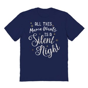 Rerun Island Men's Christmas All This Mama Wants Short Sleeve Graphic Cotton T-shirt - 1 of 1