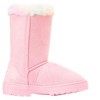 bebe Toddler Girl's Winter Boots with Chic Embroidery and Sparkling Rhinestone Button Accent - 2 of 4