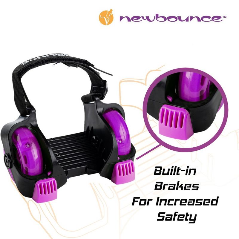 New Bounce Heel Wheel Skates with Flashing Heel Lights - Jett Wheelies for Shoes - One size, 2 of 7
