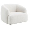 Cesicia 24"x 24" x 15" H White Lucifer Shimmer Fabric Chair - 2 of 4